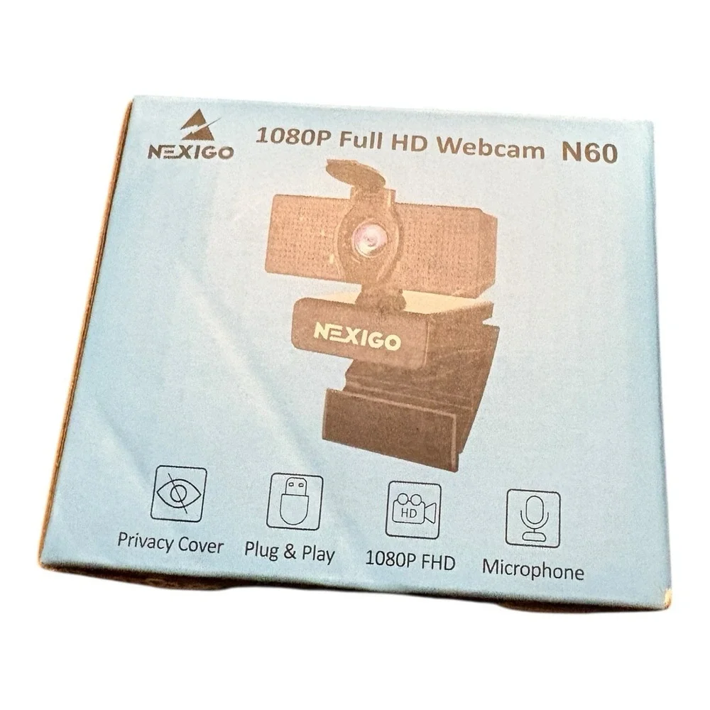 NexiGo‎ N60 1080P Webcam with Microphone, Adjustable FOV, Zoom, Privacy Cover